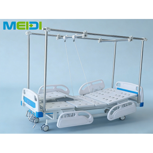 Manual Orthopedic Traction Bed, Ideal for Rehabilitation, with Four Small Guardrails