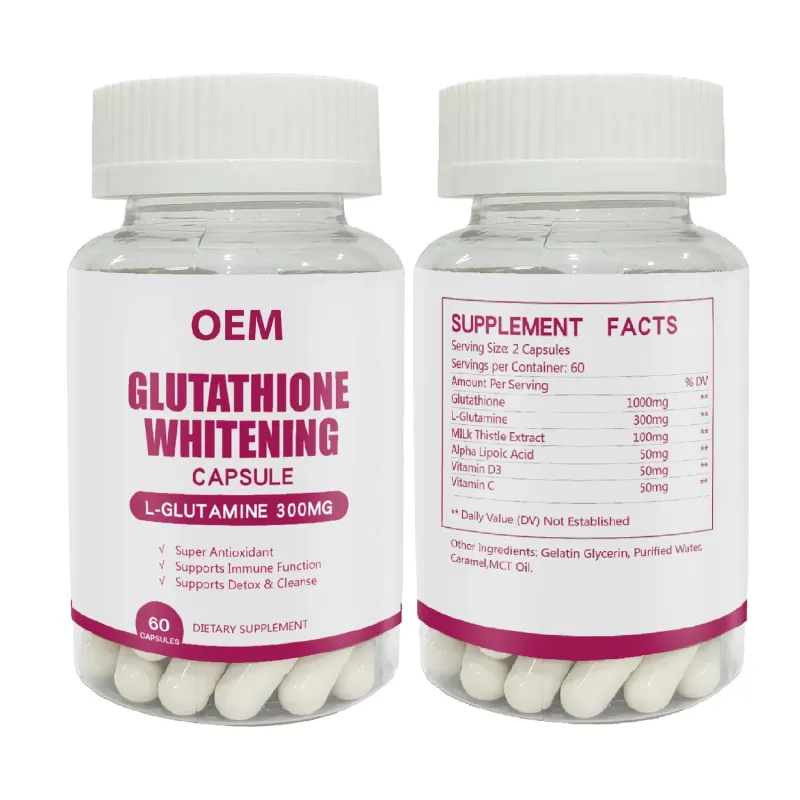 OEM Glutathione Whitening Capsules for Immune Support and Skin Brightening