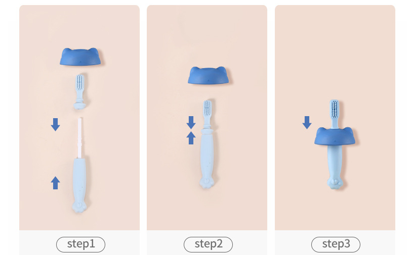 Silicone Bear Cleaning Toothbrushes