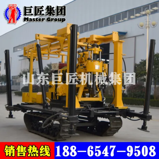 Durable, mobile XYD-130, crawler type core drilling machine , 100 meters crawler mounted water well drilling machine for sale