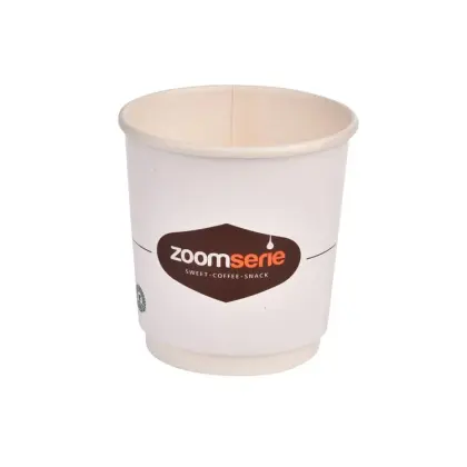 Biodegradable Waterproof Disposable Double Wall Cup with Lid