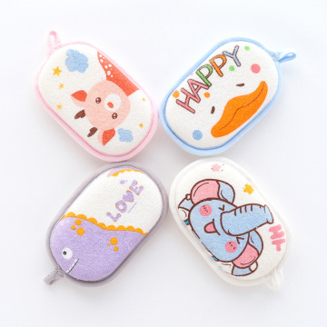 Cartoon Newborn Baby Bath Sponge Towel