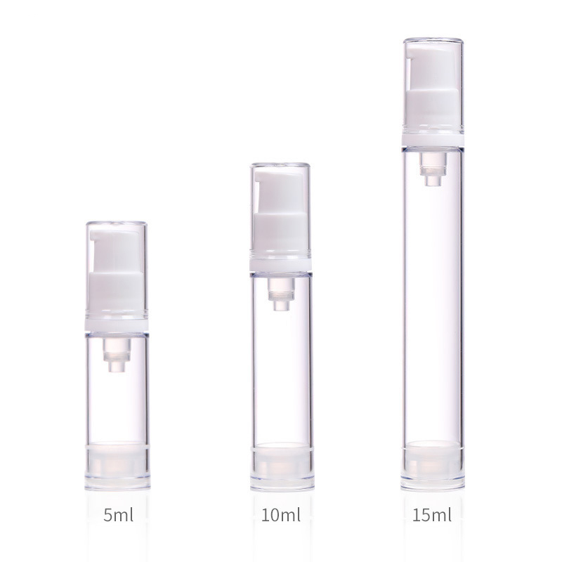 5ml 10 ml 15ml 투명한 명확한 화장품 에어리스 미스트 스프레이 크림 펌프 빈 병