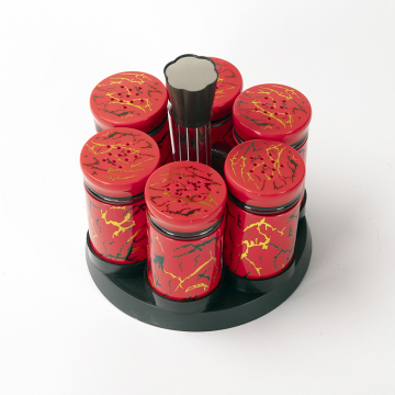Airtight Glass Spice Jars - Set of 6 (150ml each) for Kitchen