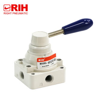 4HV230C-08 4 Port 3 Position Pneumatic Hand Lever Valve