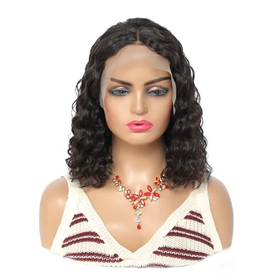 Pre Plucked 13x4 Brazilian Deep Wave curly Lace Front Wig with Baby Hair Natural Hairline 150% Lace Wigs for Black Women