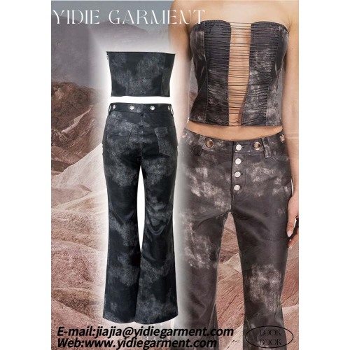 Women's 100% PU Sexy Faux Leather Bodycon Corset