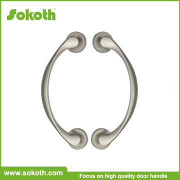 Aluminium Door Handle With Steel Plate, European door handle,door hardware