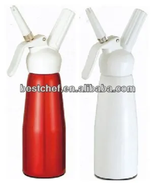 aluninum Cream whipper with plastic head