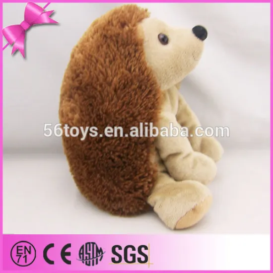 wholesale low cost super soft baby brown hedgehog plush toy
