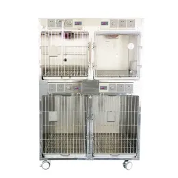 Durable Stainless Steel Vet Oxygen Cage for Animals