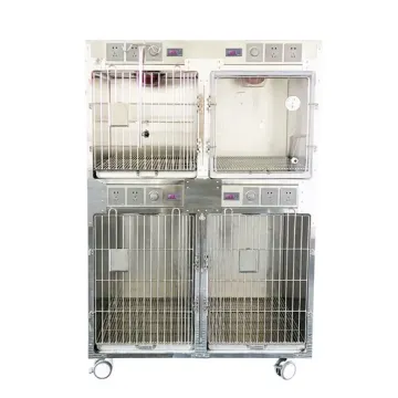 Durable Stainless Steel Vet Oxygen Cage for Animals