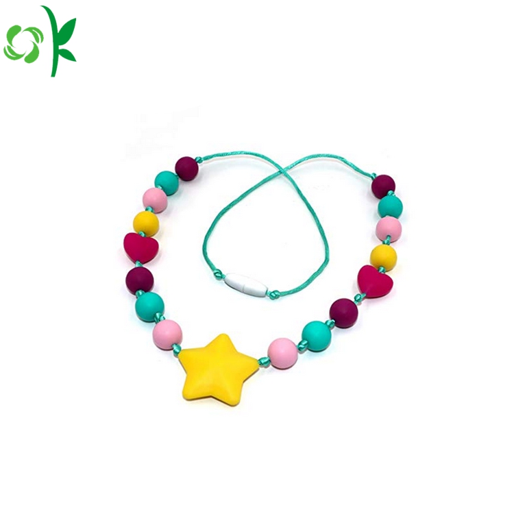 Food Grade Colorful Silicone Necklace Beads Wholesale