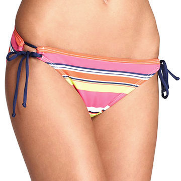 Women's Bikini Bottoms, Printed Side Tie, Fabric can be Nylon/Spandex Polyester/Spandex/Customized
