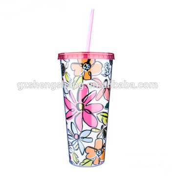 BPA Free Straw Design Leakproof Plastic straw Cup 22 ounce