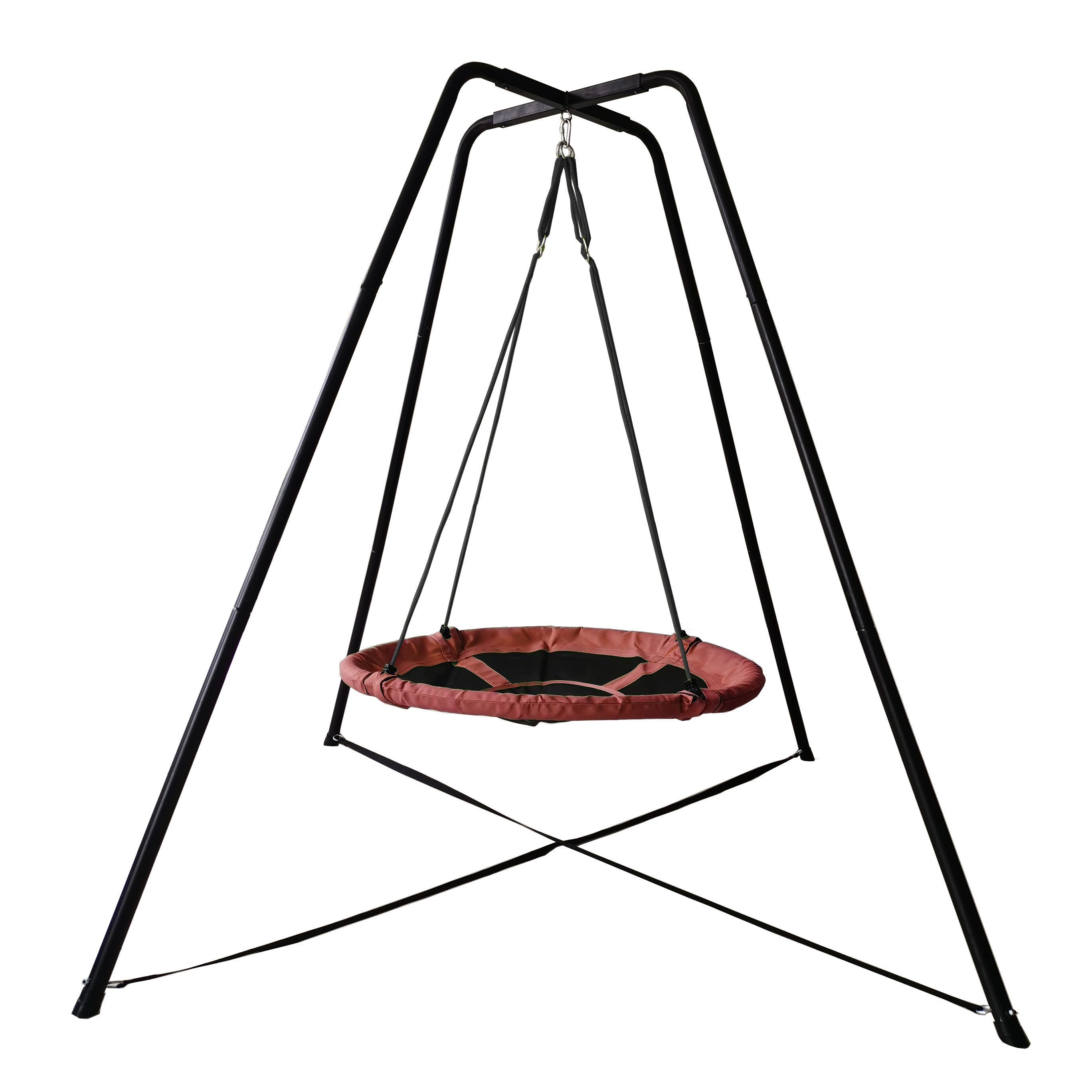 Swing -Set für Hinterhofsaucer Swing -Sitz mit Hochleistungsrahmen -Metall -Swing -Ständer