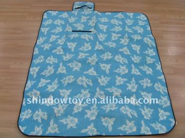 blue with white flowers print Picnic Blanket beauty of nature fashion new
