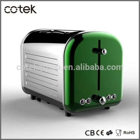 Ningbo cetek new model colorful easy operation electric home kitchen appliances retro 2 slice bread toaster oven