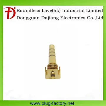 3.5mm 4 poles Gold plated audio jack plug