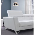 Modern White Leather-made Sectional Sofa