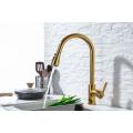 Luxury stainless-steel Pull Down Brushed gold Kitchen Faucet