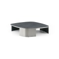 Mesa de café de metal de placa de roca de alta calidad