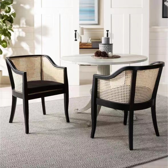 Top rank eco-friendly novelty design rattan chair made in Viet Nam top choice natural handmade rattan dining chair