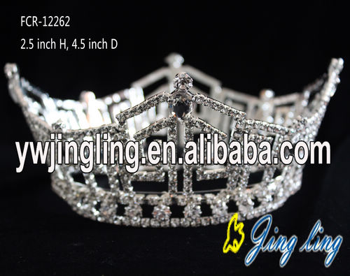 Full Round Rhinestone Pageant Boy Crown For Sale