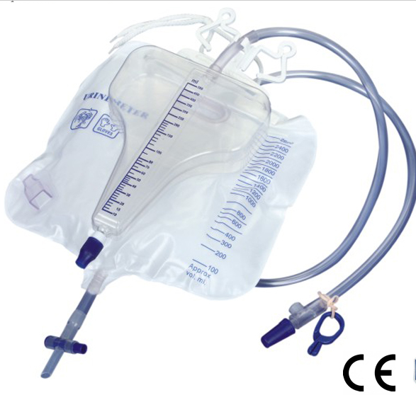 3100ml Pyriform Urine bag dengan meteran