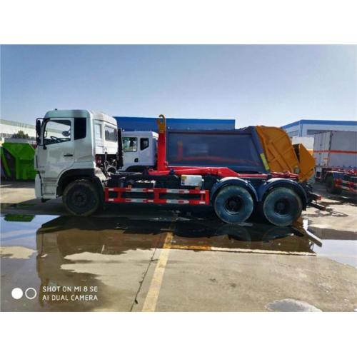 Dongfeng Tianlong rear 8wheel hook arm garbage truck