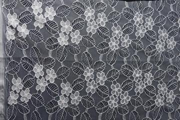 Nylon Polyester Flower Pattern Lace Fabric Design-A