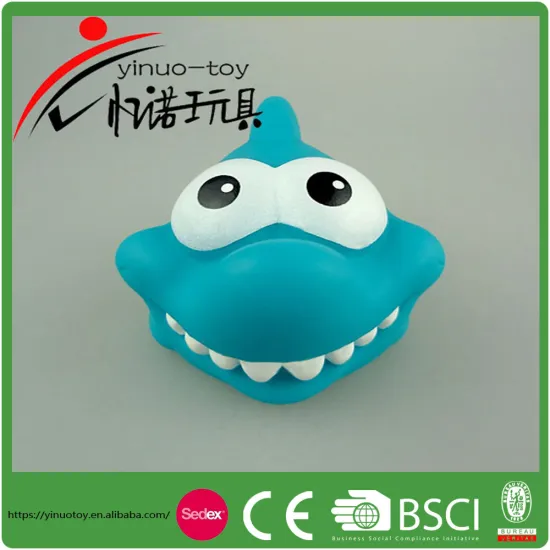 2017 manufacturer promotional cheap plastic squirt bath toy happy shark squirt toy