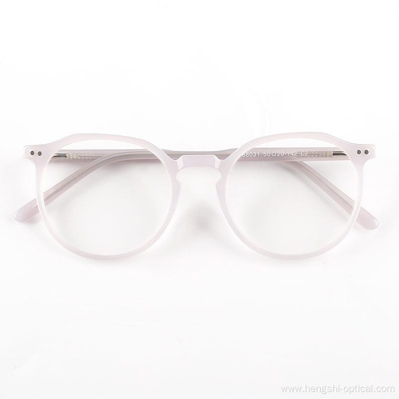 new design round transparent acetate eyeglasses frames,women men clear eyewear acetate optical glasses frames