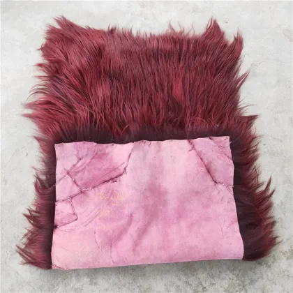 factory wholesale icelandic pelts goat skin long hair fur rug