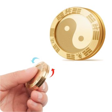 Metal Fidget Slider Lucky Coin with Haptic Feedback: An Advanced EDC Toy and Tai Chi Coin