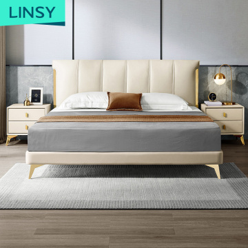 Linsy Luxury White King Size Size Rame - современная мебельная мебель для спальни R319