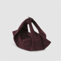 Enchanting Wine Red Luxurious Imported Suede Dumpling Bag