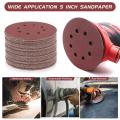 Round Sanding Disc 120-Grit Aluminum Oxide 5-Inch 8-Hole