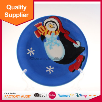Eco-friendly promotion ceramic creative snack plate