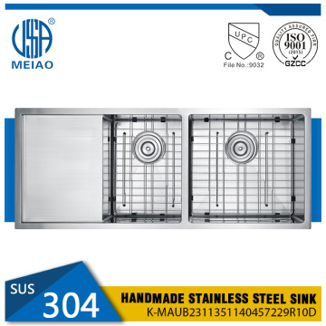 Sus304 igwe anaghị agba nchara okpukpu abụọ na-esi sinks