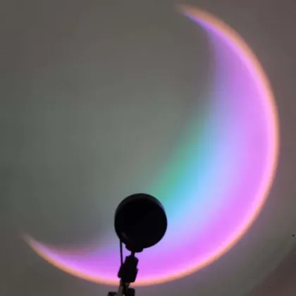 LED Rainbow Night Light with Sunset Projector
