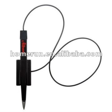 plastic desk pen/table pen with chain