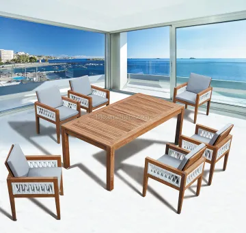 Outdoor Teak Wood Garden Table Set
