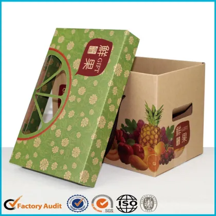 Recycled Fruite brown kraft paper Cardboard Box