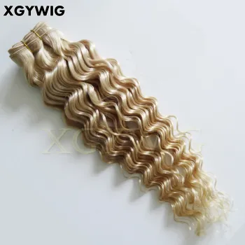 Wholesale Factory Deals: 10\"-30\" Double Drawn Brazilian Blonde Curly Virgin Hair Extensions
