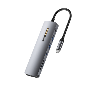 HUB USB Hợp kim nhôm chất lượng cao-TOOCKI SPOT DOCK 7 trong 1 USB 3.0 Trạm nối