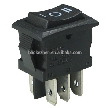Rocker Switches with double pole double throw on-off-on manufacture China