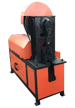Automatic rebar straightening and cutting machine