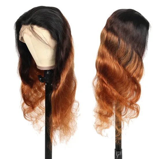 Ombre Blonde Highlights Color 13x6 Deep part Lace Front Human Hair Wigs 180% Density 360 Wig