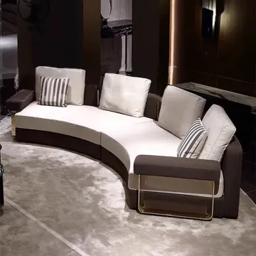 Modern Moon-Shaped Sectional Sofa for Living Room